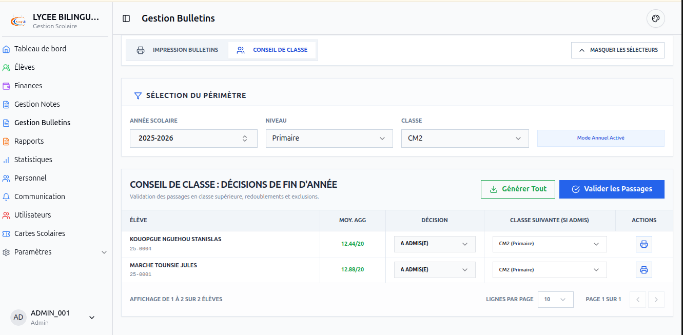 Conseil de classe